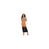 Robe bodystocking avec motifs zèbre, aux couleurs cuivrées 